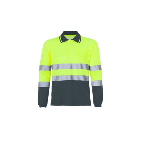 BORI 4 Polo bicolor manga larga doble ca