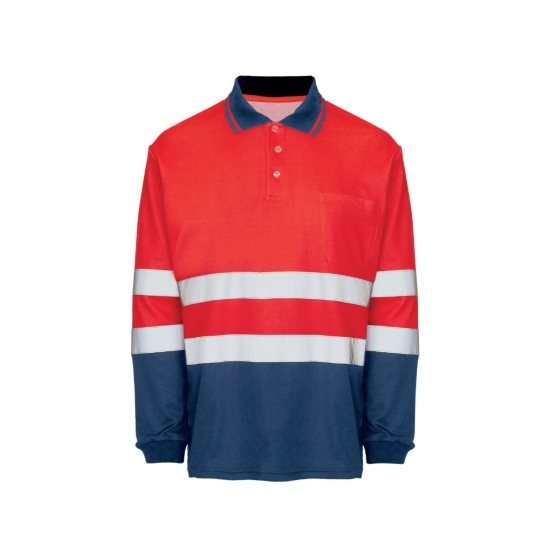 BORI 8 Long-sleeved polo shirt, two-tone double-sided