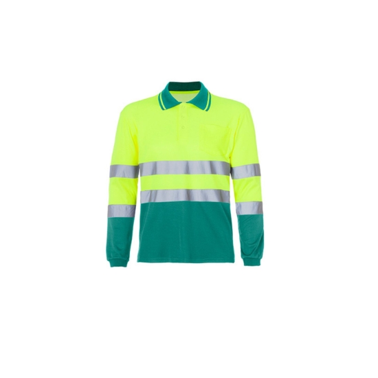 BORI 4 Two-tone long-sleeved polo shirt with double coverage