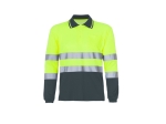 BORI 4 Two-tone long-sleeved polo shirt with double coverage