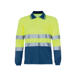 BORI 4 Two-tone long-sleeved polo shirt with double coverage