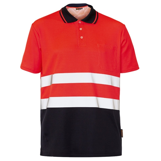 BORI 7 Polo short-sleeved, bicolor double-sided polo shirt