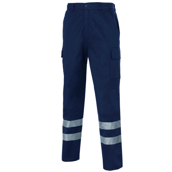 BLACKW REGULAR STRIPES Elastane trousers with